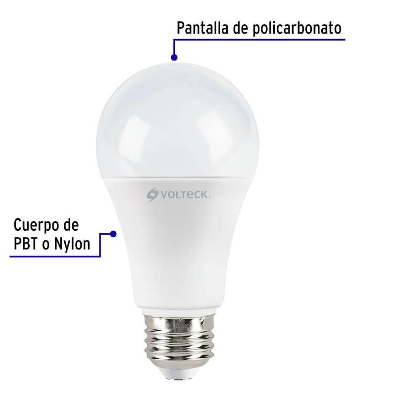 Bombilla LED A19 Base E27 de 14W Luz de Día 4 Unidades