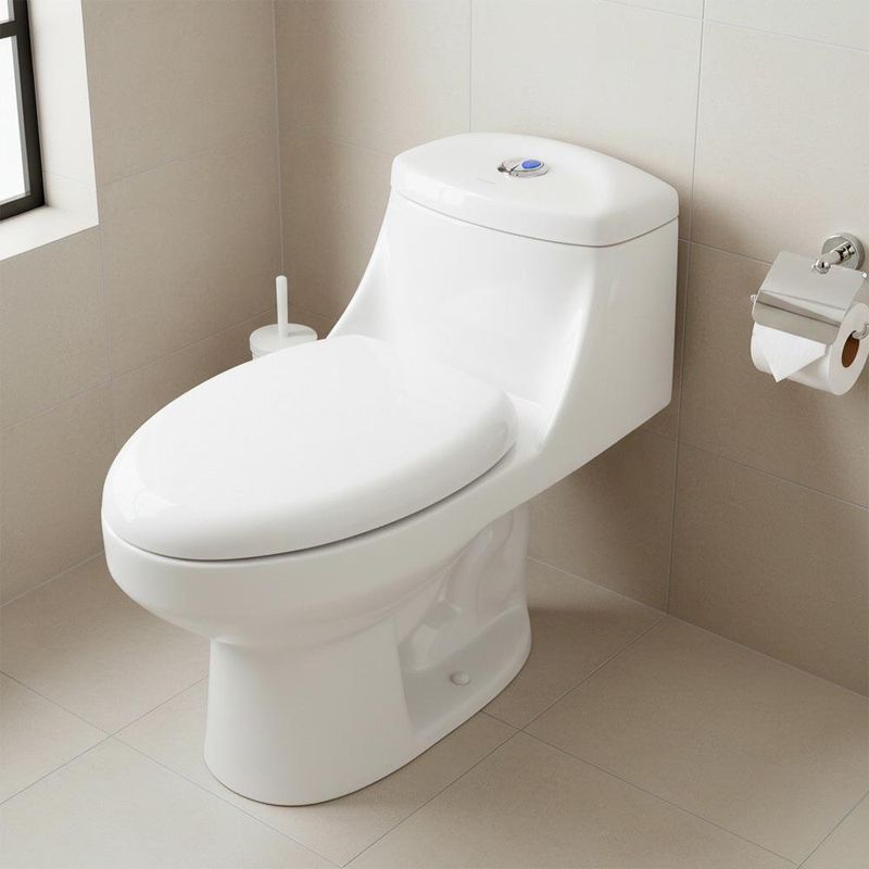 Sanitario de Una Pieza Descarga Dual Elongado Blanco Oporto