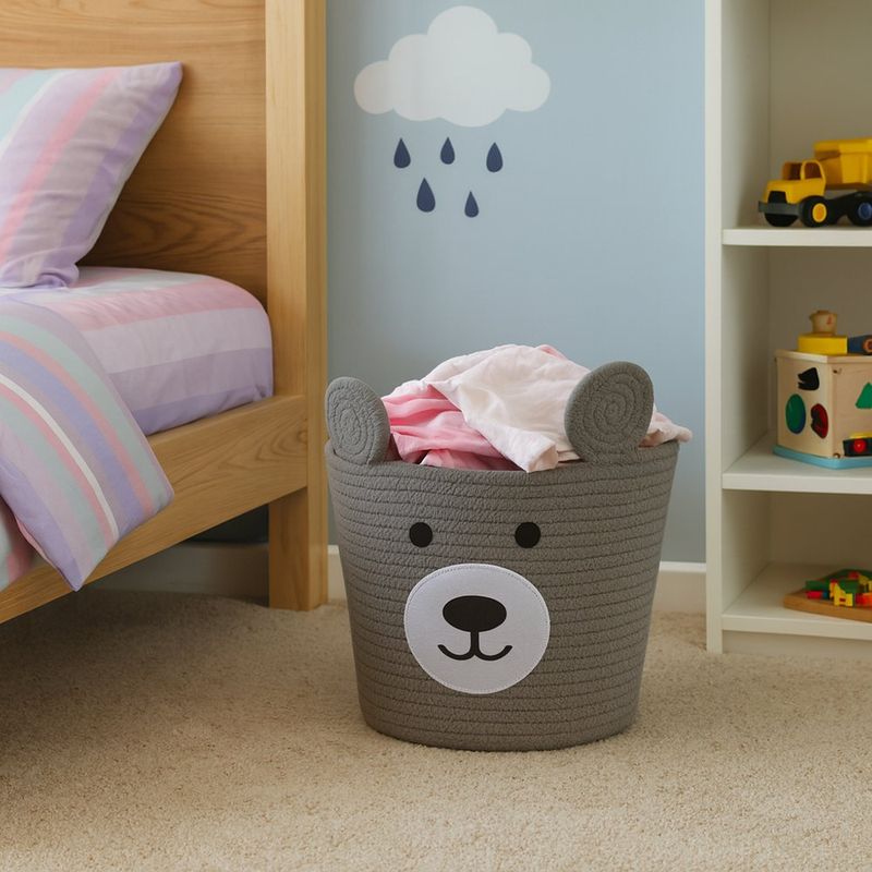 Cesto para Ropa Diseño de Oso 25x20 cm