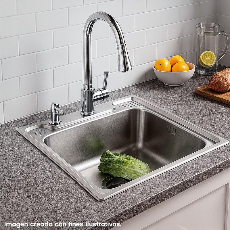 Lavatrastos de Acero Inoxidable Diseño 1 Fosa