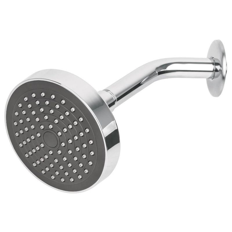 Regadera con Brazo Redonda 4 1/2 Plg Color Cromo