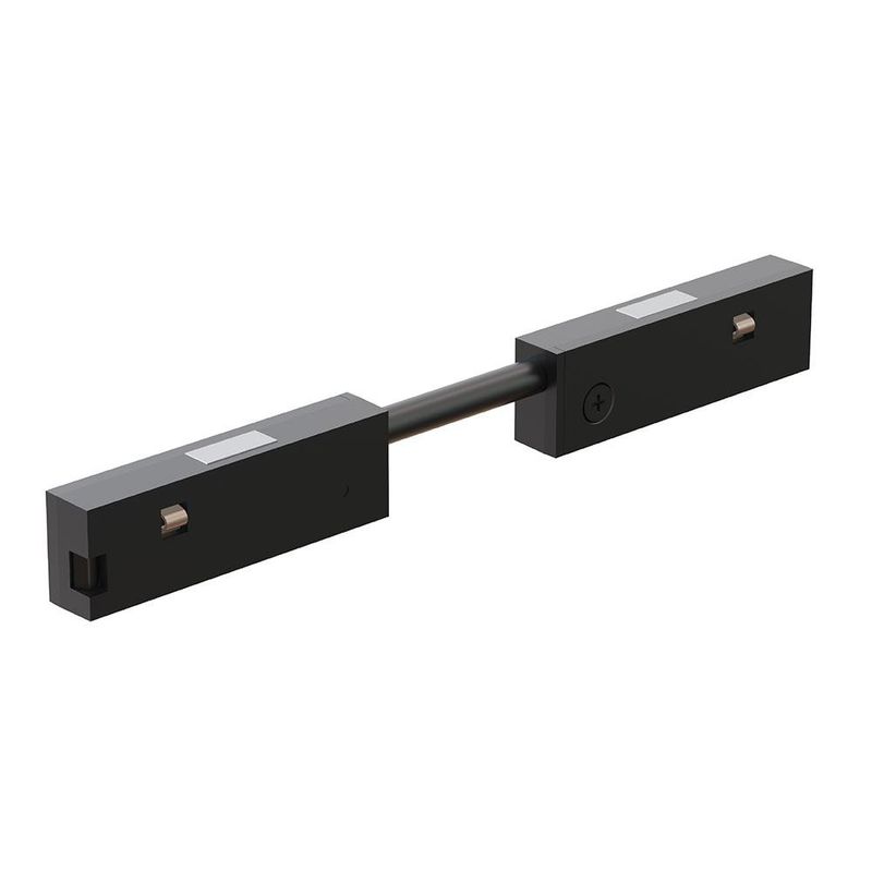 Conector Recto para Riel de Spot Negro 3 Hilos