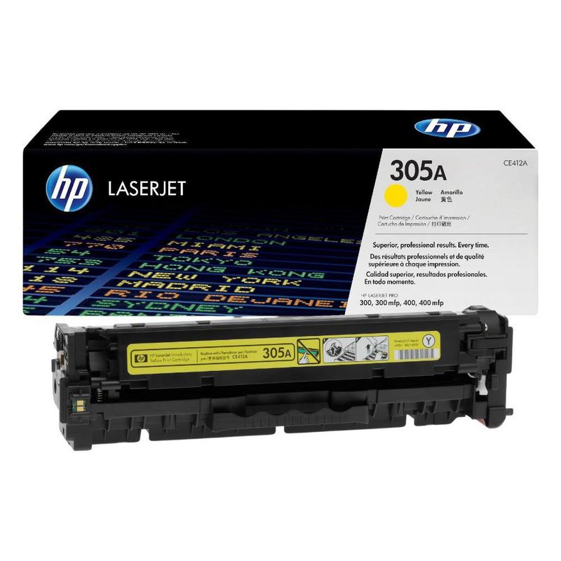 Tóner HP 305A Amarillo para Impresora LáserJet