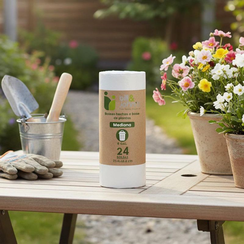 Bolsa Biodegradable para Basura Tamaño M Blanco 25 Pzas