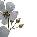 Arreglo Floral Metálico Blanco y Dorado para Mesa