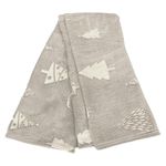 Manta Decorativa Gris Árbol Navideño 127x152 cm