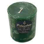 Vela Cilíndrica Verde Aromática Pequeña
