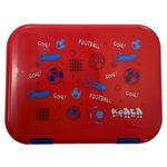 Lonchera Infantil con Divisiones y Cubiertos Azul/Rojo