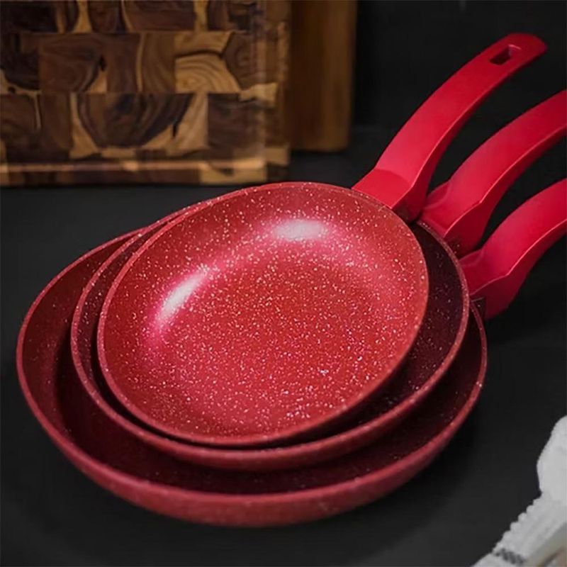 Set de 3 Sartenes Rojo de 20, 24 y 28 Cm