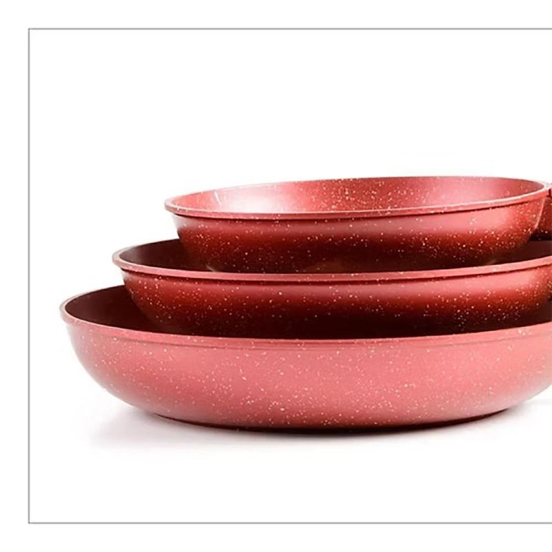 Set de 3 Sartenes Rojo de 20, 24 y 28 Cm