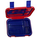 Lonchera Infantil con Divisiones y Cubiertos Azul/Rojo