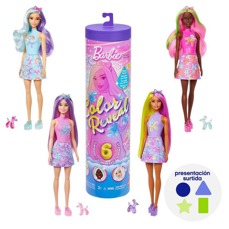 Barbie Color Reveal 6 Sorpresas Diseños Surtidos