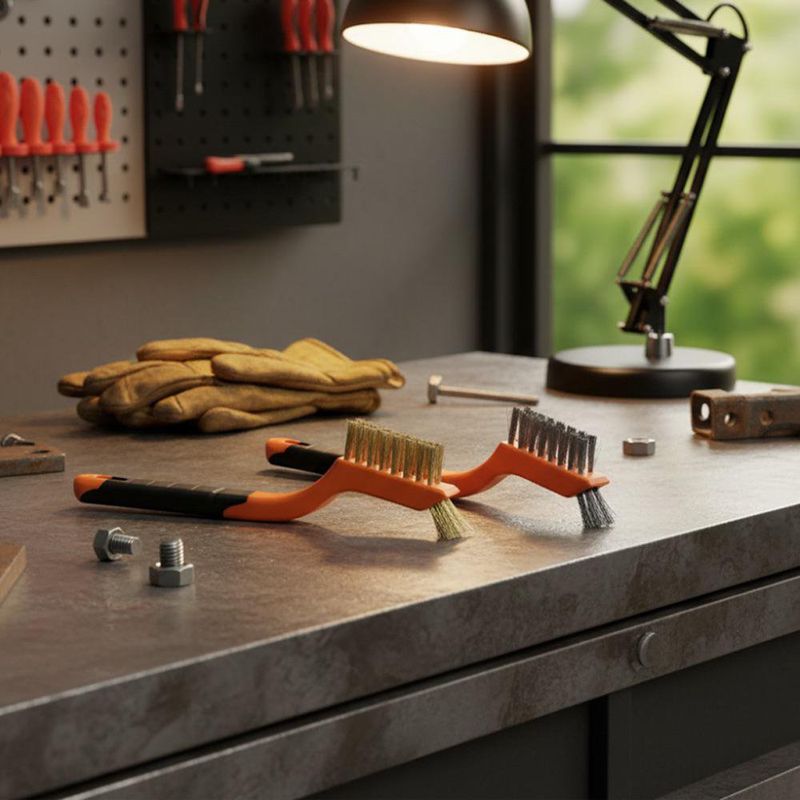 Set de 3 Cepillos de Alambre con Mango Pequeño