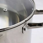 Olla en Acero Inoxidable de 16 Qt con Tapadera de Vidrio Templado