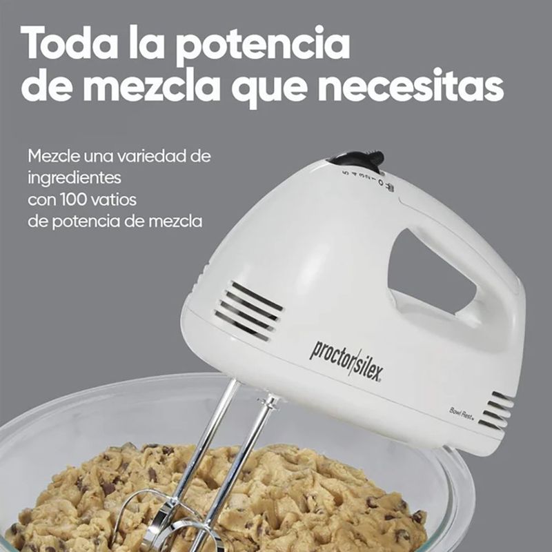 Batidora de Mano Proctor Silex 5 Velocidades 100 W Color Blanco