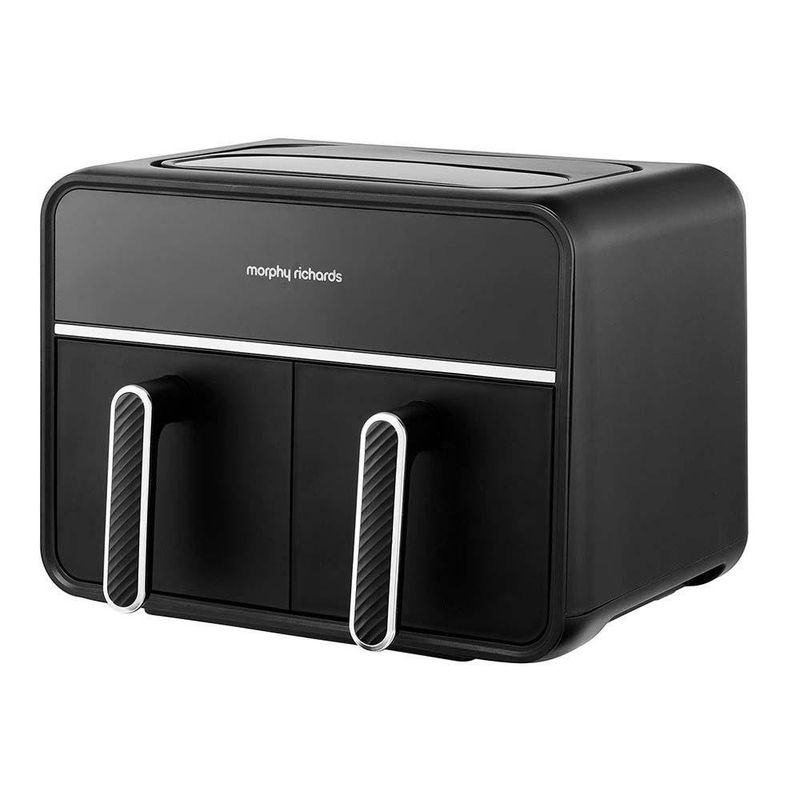 Freidora de Aire Negro con Doble Canasta y Panel Digital