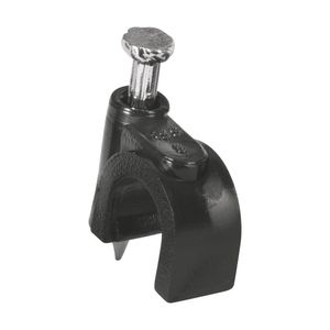 Grapa Negra con Clavo de 8 mm para Cable Redondo