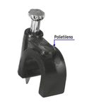 Grapa Negra con Clavo de 8 mm para Cable Redondo