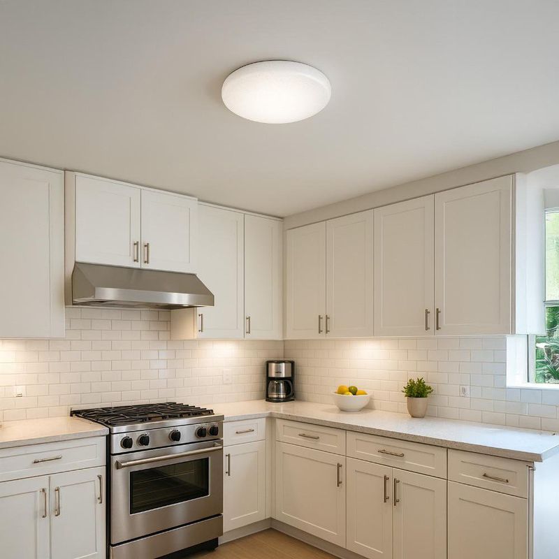 Plafón de Techo Liso Blanco LED de 12 W