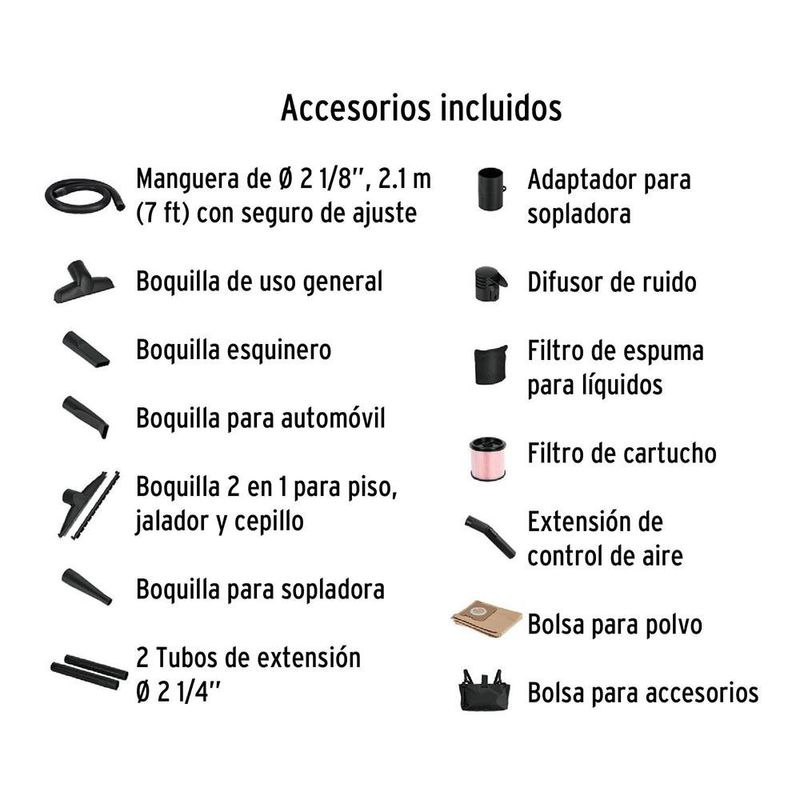 Aspiradora para Solidos y  Liquidos con Soplador  Desmontable 45 L
