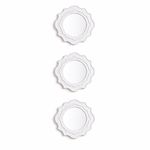 Set de 3 Espejos Blancos con Marco en Forma de Sol