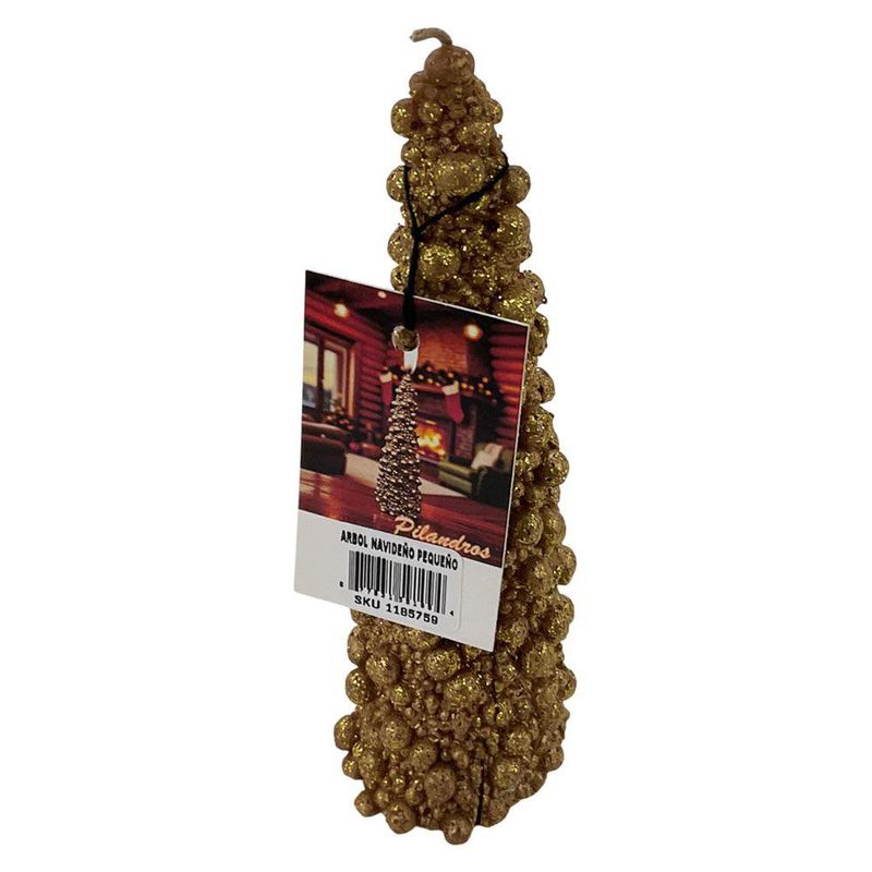 Vela Dorada Árbol Navideño Pequeña