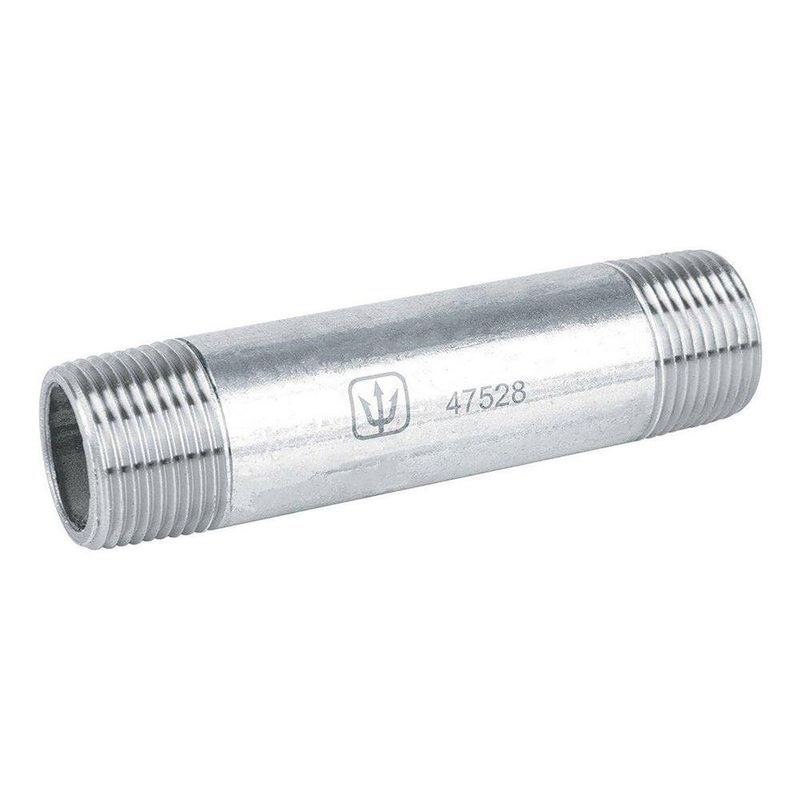 Niple con Rosca 1 1/2 Plgx6 Plg de Acero Galvanizado