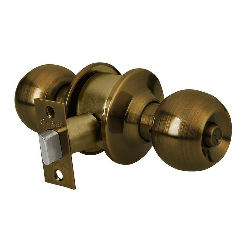 Cerradura Tipo Esfera Para Baño Latón Antiguo - Hermex