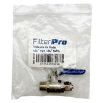 Válvula de Bola Metálica 1/4 Plg NPT Conector