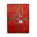 Mantel Redondo Rojo y Dorado Navideño