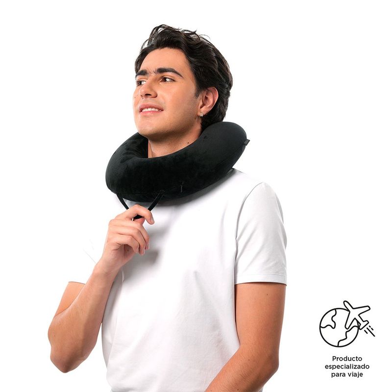 Almohada de Viaje para Cuello Negra Pylot