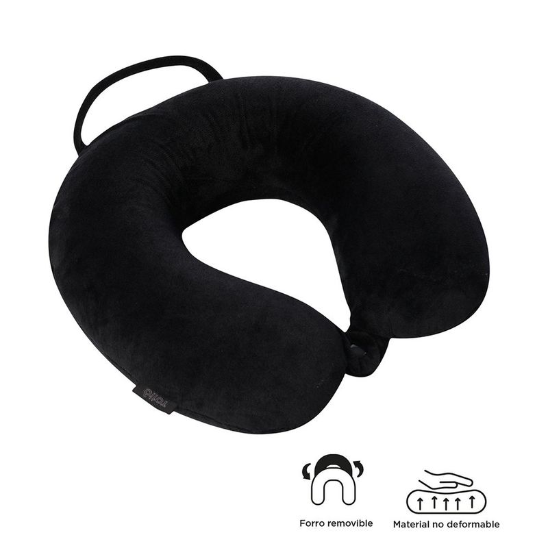 Almohada de Viaje para Cuello Negra Pylot