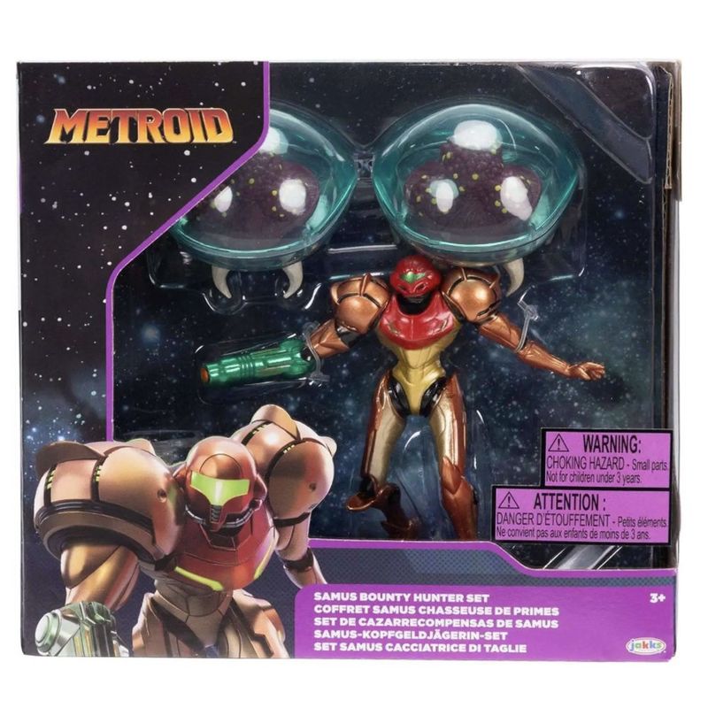 Set Metroid Samus Bounty Hunter con Criaturas 3 Pzas
