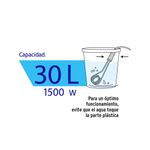 Calentador de Inmersión para Agua 30 Litros 1.5 kW