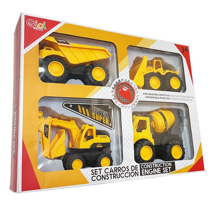 Set de Vehículos de Construcción 4 Pzas