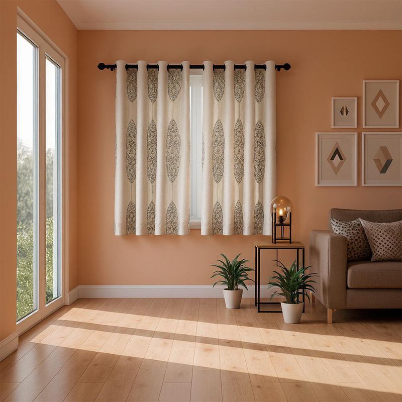 Set de 2 Cortinas Beige 80% Black Out