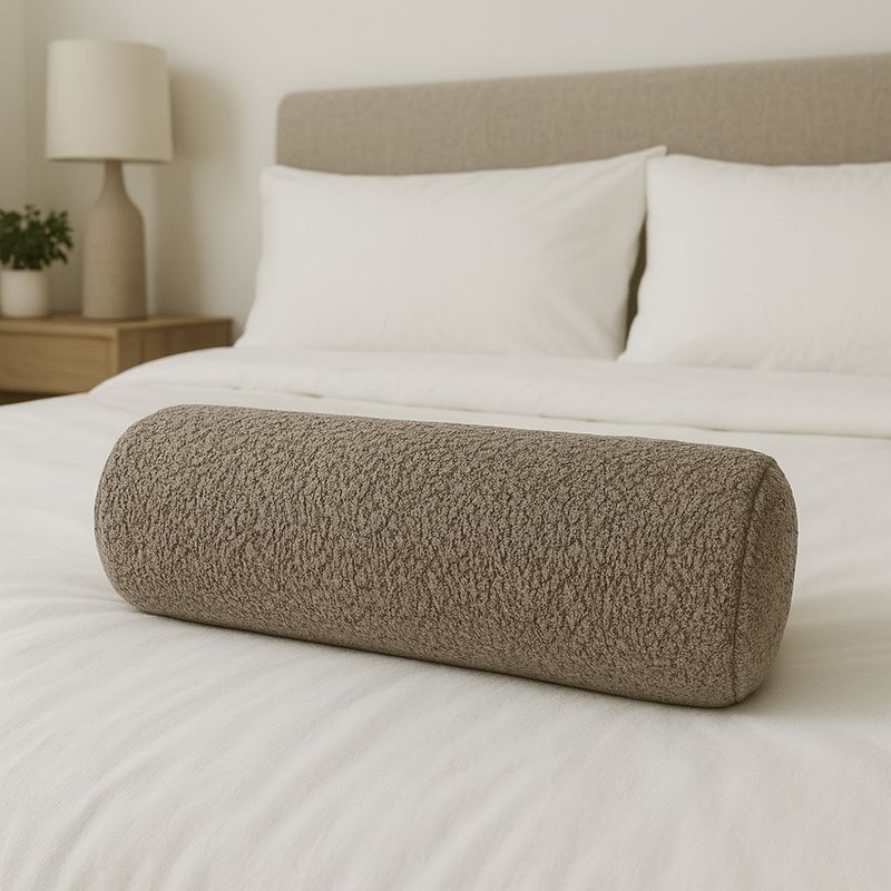 Cojín Tubular Beige 20 x 50 Cm