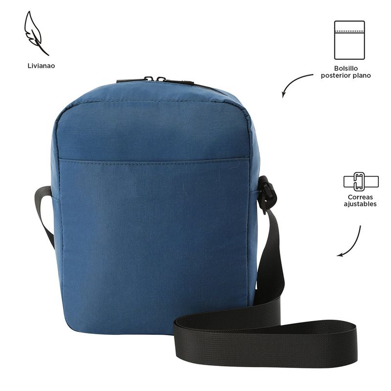 Bolso Cruzado Crossbody Azul Drill