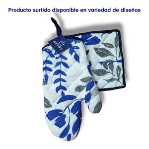 Guante con Agarrador de Tela para Cocina Diseños Surtidos