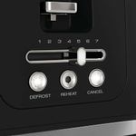 Tostador de Pan con Ranura Larga para 4 Rebanadas Color Negro