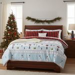 Edredón con Diseño de Villa Navideña Tamaño King
