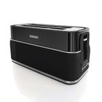 Tostador de Pan con Ranura Larga para 4 Rebanadas Color Negro