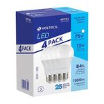 Bombillas LED de 12W A19 Tamaño Estándar Luz Fría 4 Unidades