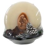 Vela Decorativa con Escena del Nacimiento