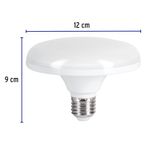 Bombilla LED Base E27 de 12W Circular Luz de Fría