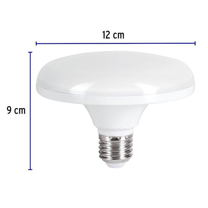 Bombilla LED Base E27 de 12W Circular Luz de Fría