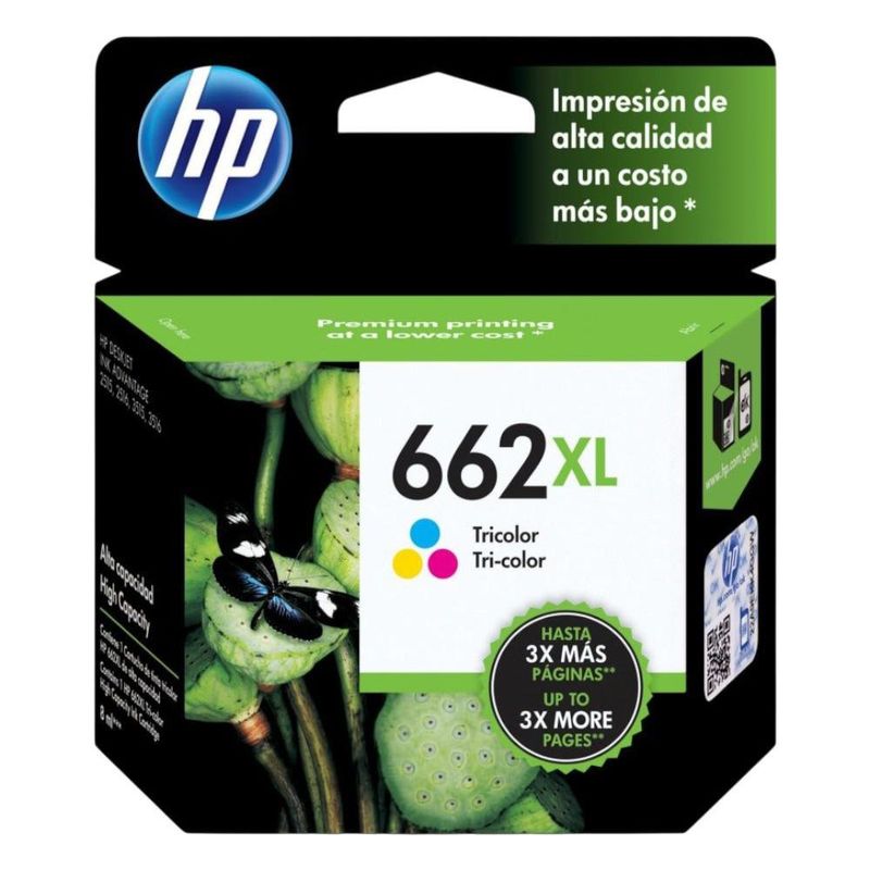 Cartucho de Tinta 662XL Tricolor Alto Rendimiento