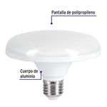 Bombilla LED Base E27 de 12W Circular Luz de Fría