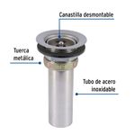 Contracanasta 2x1 1/2 Plg Tipo Bar Inoxidable