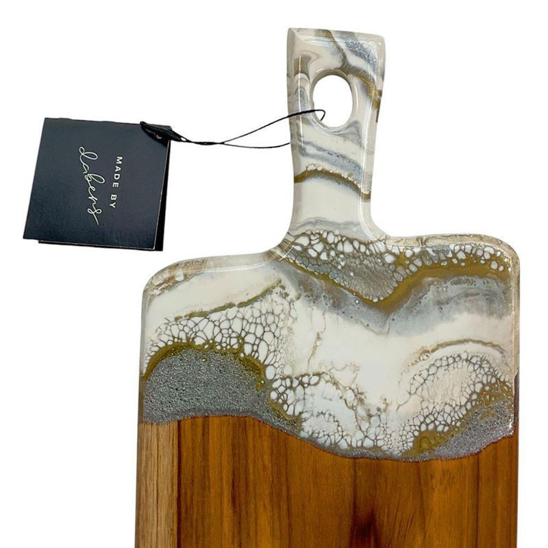 Tabla de Madera para Baguette Detalle Blanco 42 x 14 Cm